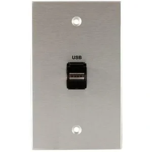 Covid W1119F-CA Keystone USB-2-AA Wall Plate (Clear Anodized)