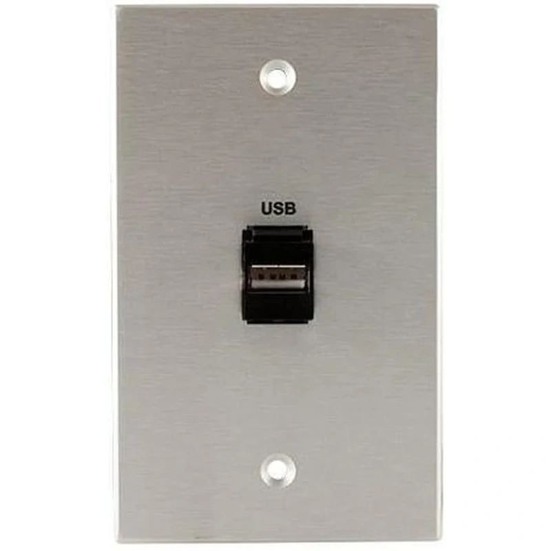 Covid W1119F-CA Keystone USB-2-AA Wall Plate (Clear Anodized)
