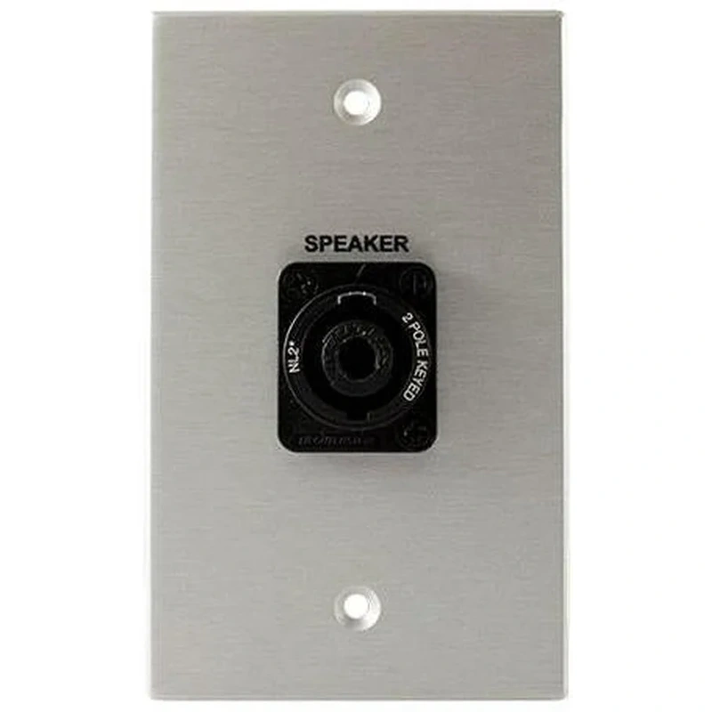 Covid W1122S-CA Neutrik 2 Pole Speakon Wall Plate (Clear Anodized)