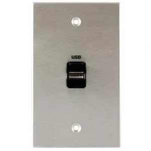 Covid W1123F-CA Keystone USB-2-AB Wall Plate (Clear Anodized)