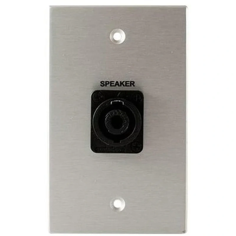 Covid W1124S-CA Neutrik 4 Pole Speakon Wall Plate (Clear Anodized)