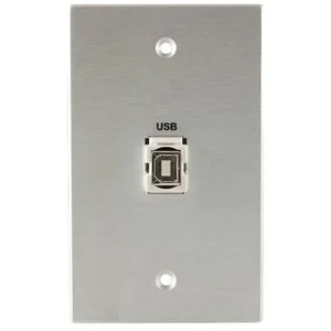 Covid W1127F-CA Keystone USB-2-BA Wall Plate (Clear Anodized)