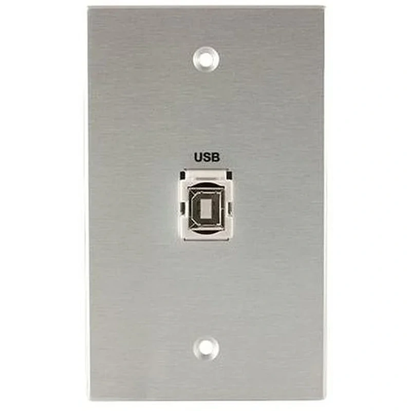Covid W1127F-CA Keystone USB-2-BA Wall Plate (Clear Anodized)