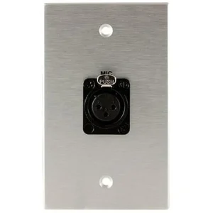 Covid W1135S-CA Neutrik 3 Pin XLR Female Wall Plate (Clear Anodized)