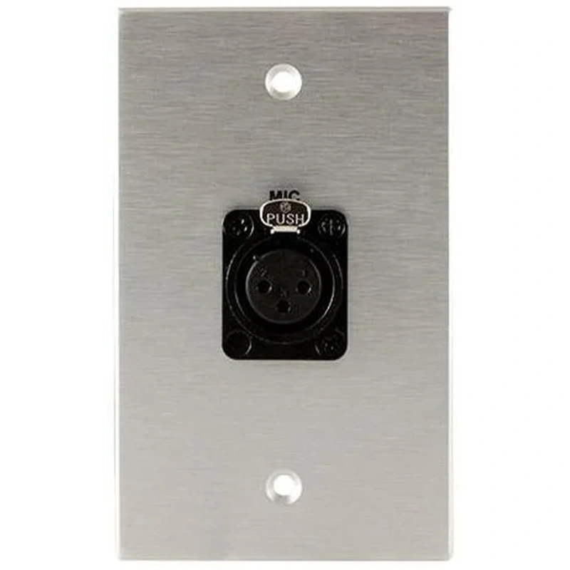 Covid W1135S-CA Neutrik 3 Pin XLR Female Wall Plate (Clear Anodized)