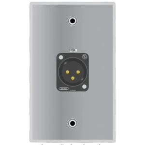 Covid W1136S-CA Neutrik 3 Pin XLR Male Wall Plate (Clear Anodized)