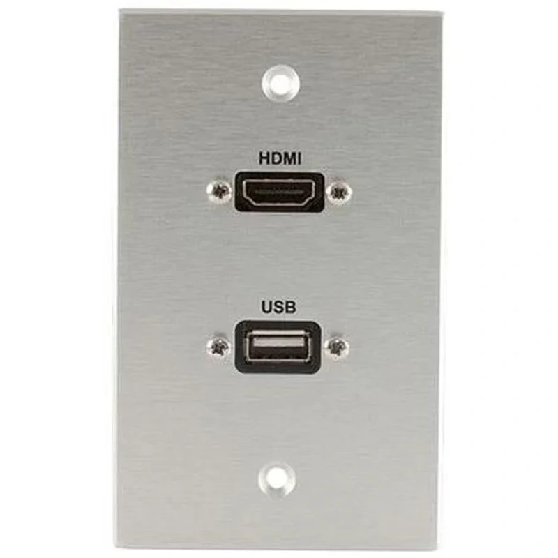 Covid W1219M-CA HDMI and USB Wall Plate (Clear Anodized)