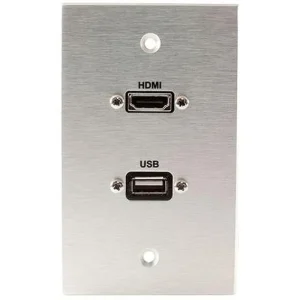 Covid W1219P-CA HDMI and USB Wall Plate (Clear Anodized)