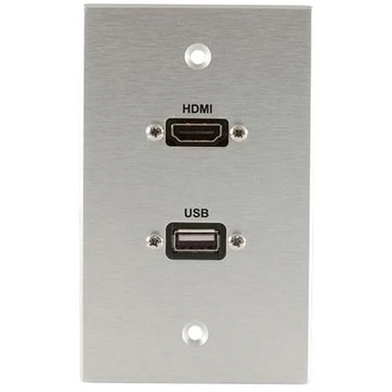 Covid W1220M-CA HDMI and USB Wall Plate (Clear Anodized)