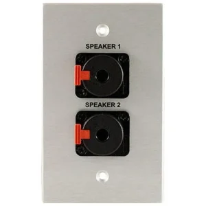 Covid W1222S-CA 2 Neutrik 1/4 Lock TRS Wall Plate (Clear Anodized)