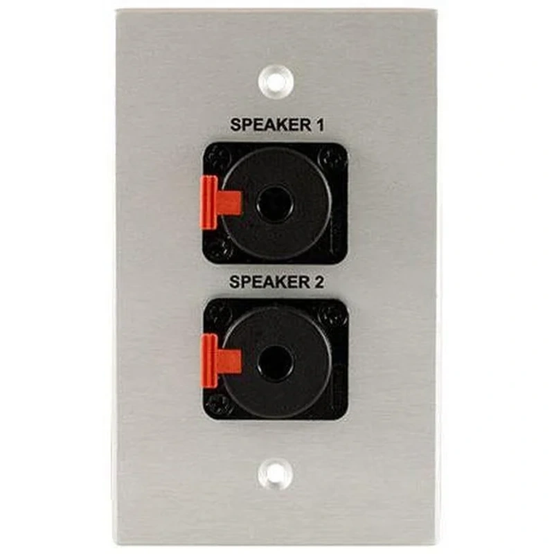 Covid W1222S-CA 2 Neutrik 1/4 Lock TRS Wall Plate (Clear Anodized)