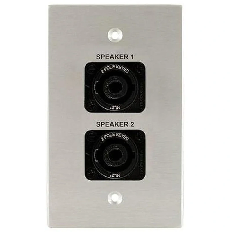 Covid W1223S-CA 2 Neutrik 2 Pole Speakon Wall Plate (Clear Anodized)