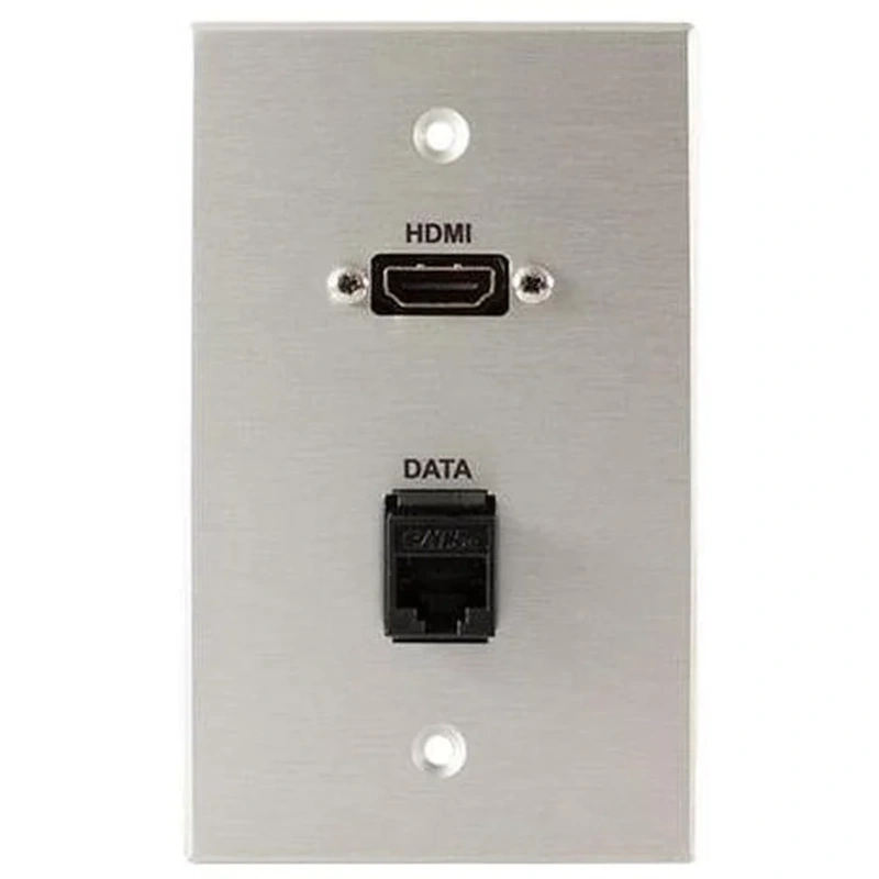 Covid W1227F-CA HDMI Female and RJ45-CAT5 Wall Plate (Clear Anodized)
