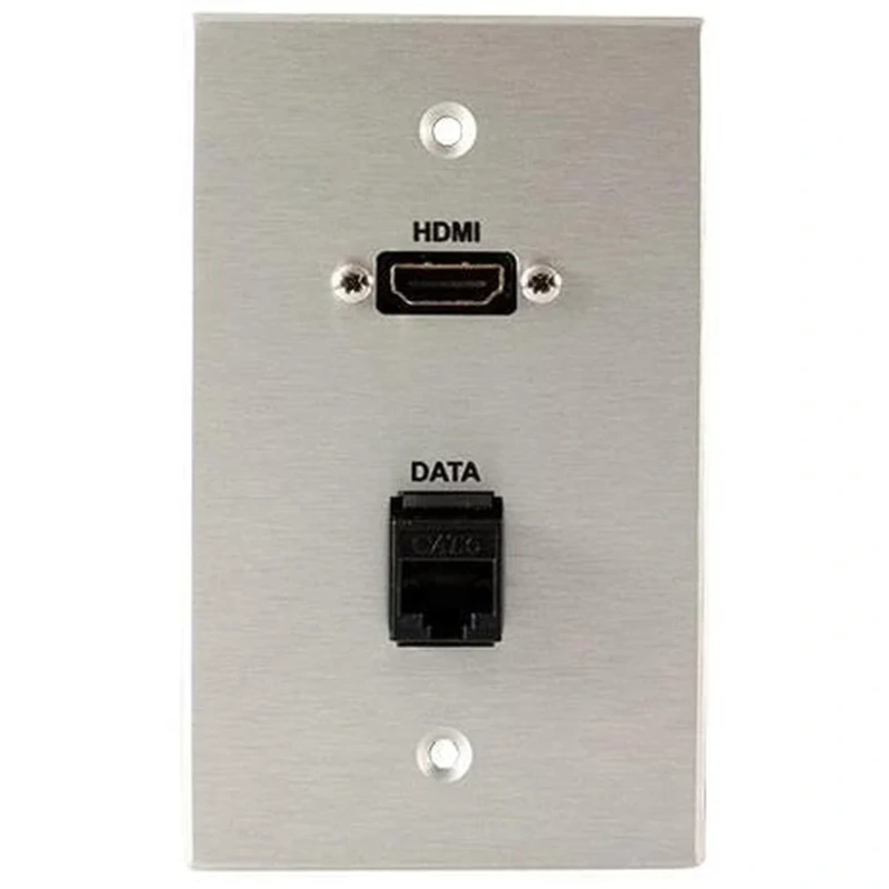 Covid W1229F-CA HDMI Female and RJ45-CAT6 Wall Plate (Clear Anodized)
