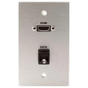 Covid W1229M-CA HDMI Pigtail and RJ45-CAT6 Wall Plate (Clear Anodized)
