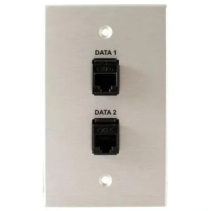 Covid W1230F-CA 2 Keystone RJ45-CAT6 Wall Plate (Clear Anodized)