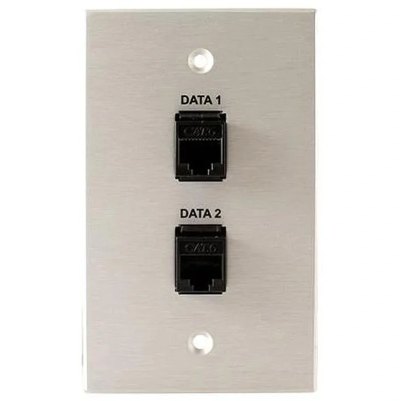 Covid W1230F-CA 2 Keystone RJ45-CAT6 Wall Plate (Clear Anodized)