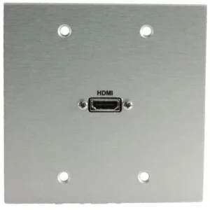 Covid W2114P-CA HDMI Pigtail Female Wall Plate (Clear Anodized)