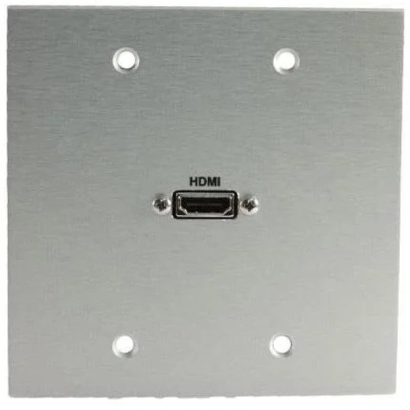 Covid W2114P-CA HDMI Pigtail Female Wall Plate (Clear Anodized)