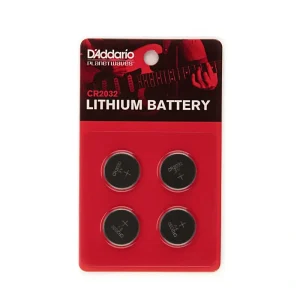 D’Addario CR2032 Lithium Batteries, 4-Pack