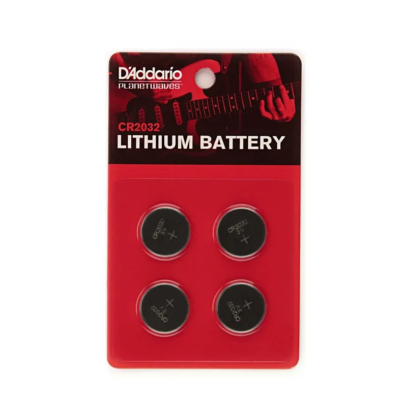 D’Addario CR2032 Lithium Batteries, 4-Pack