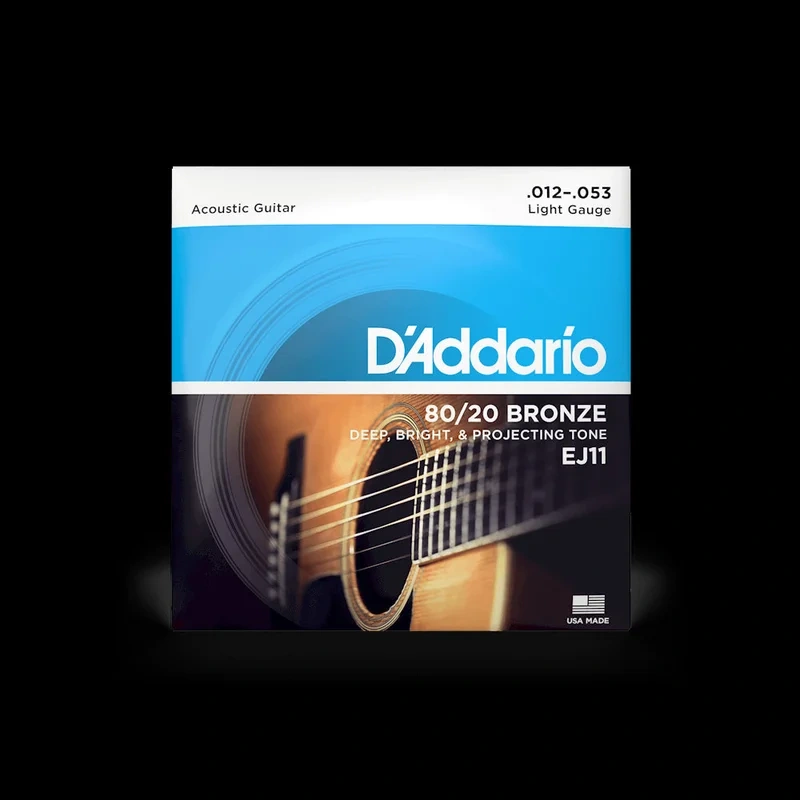 D’Addario EJ11 80/20 Bronze Light Gauge Acoustic Guitar String Set
