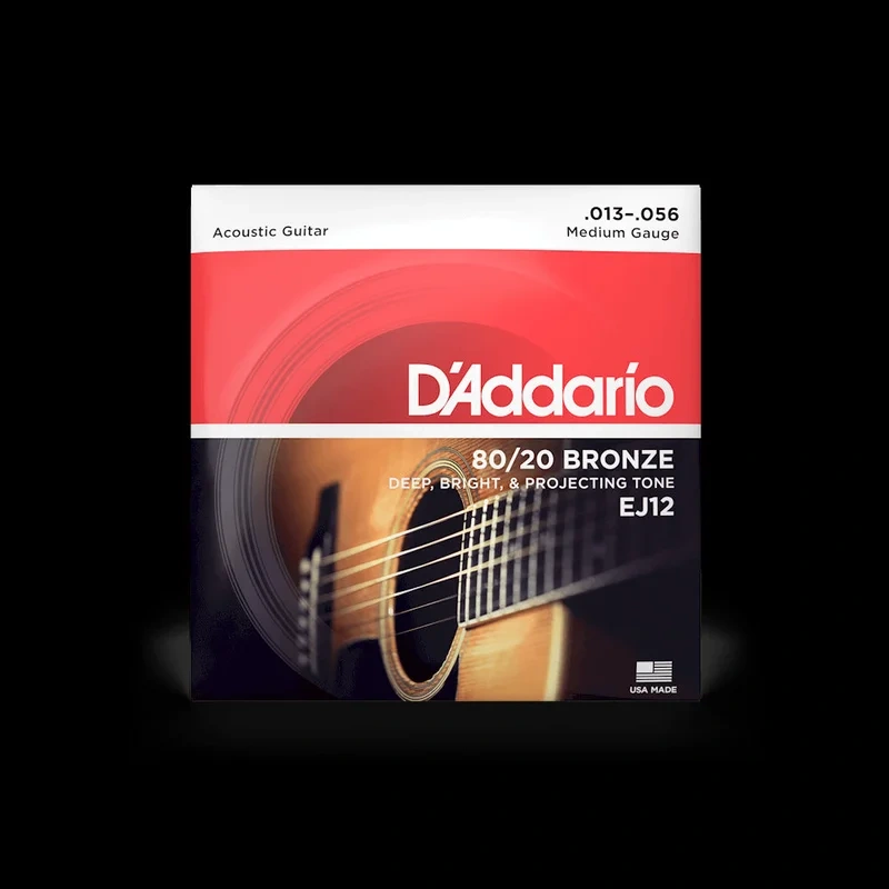 D’Addario EJ12 80/20 Bronze Medium Gauge Acoustic Guitar String set