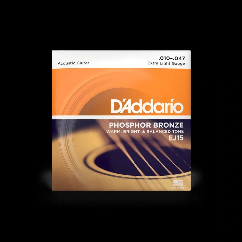 D’Addario EJ15 Phosphor Bronze Extra Light Gauge Acoustic Guitar Strings