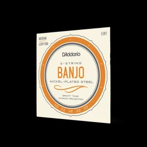 D’Addario EJ61 5-String Banjo Strings, Nickel, Medium, 10-23