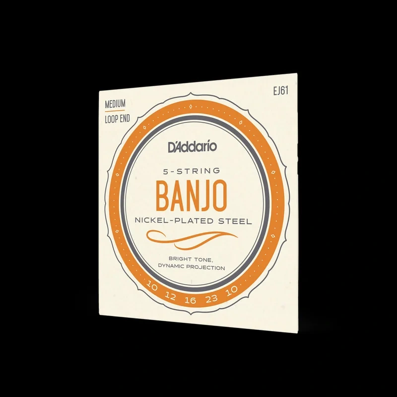 D’Addario EJ61 5-String Banjo Strings, Nickel, Medium, 10-23