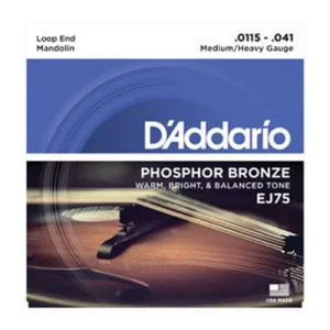 D’Addario EJ75 Mandolin Strings, Phosphor Bronze, Medium/Heavy, 11.5-41
