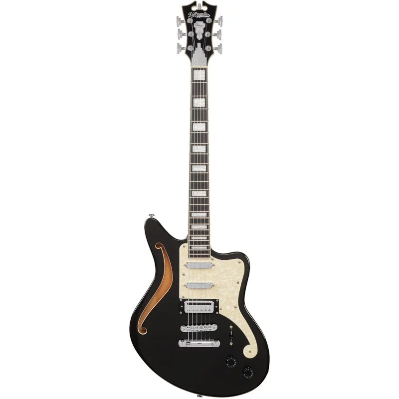 D’Angelico BEDFORD SH Semi Hollow-Body Electric Guitar (Black Flake)