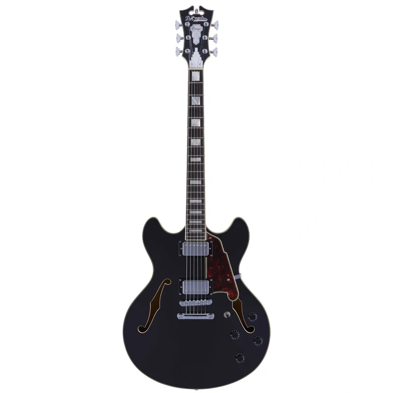 D’Angelico PREMIER DC Series Semi Hollow-Body Electric Guitar (Black Flake)