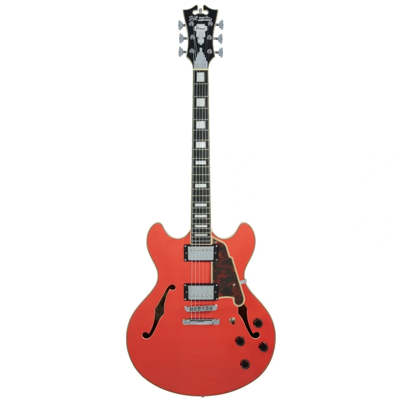 D’Angelico PREMIER DC Series Semi Hollow-Body Electric Guitar (Fiesta Red)