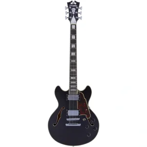D’Angelico PREMIER MINI DC Series Semi Hollow-Body Electric Guitar (Black Flake)