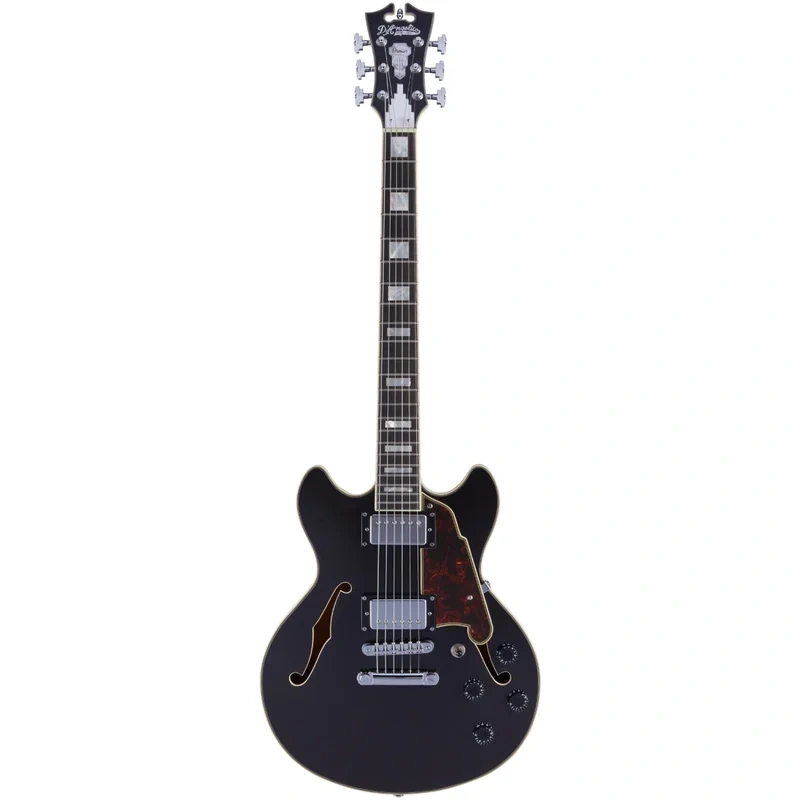 D’Angelico PREMIER MINI DC Series Semi Hollow-Body Electric Guitar (Black Flake)