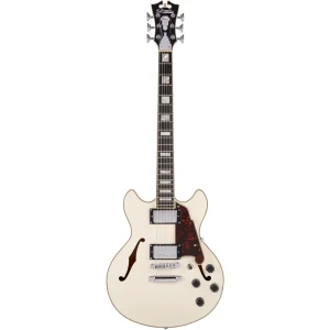 D’Angelico PREMIER MINI DC Series Semi Hollow-Body Electric Guitar (Champagne)