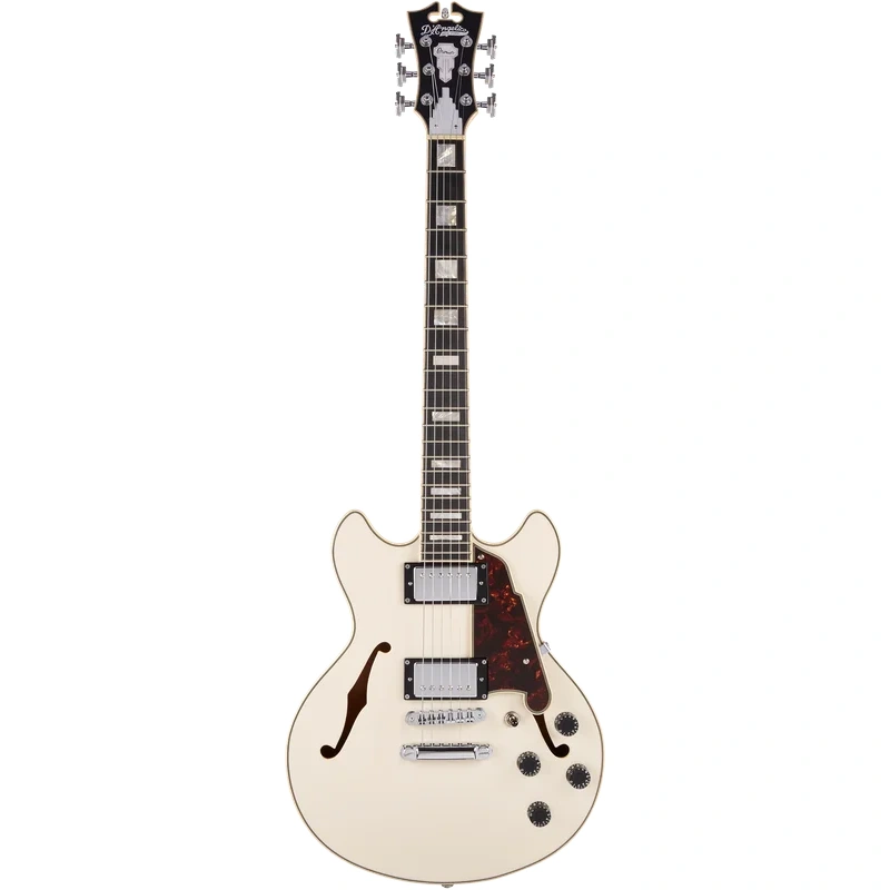 D’Angelico PREMIER MINI DC Series Semi Hollow-Body Electric Guitar (Champagne)