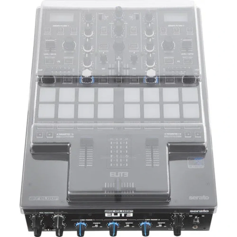 Decksaver DS-PC-ELITE Reloop Elite Cover for Reloop Elite Mixers (Smoked Clear)