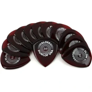 Dunlop 550R200 Flow Gloss Guitar Picks 2.0mm – 12 Refill Bag
