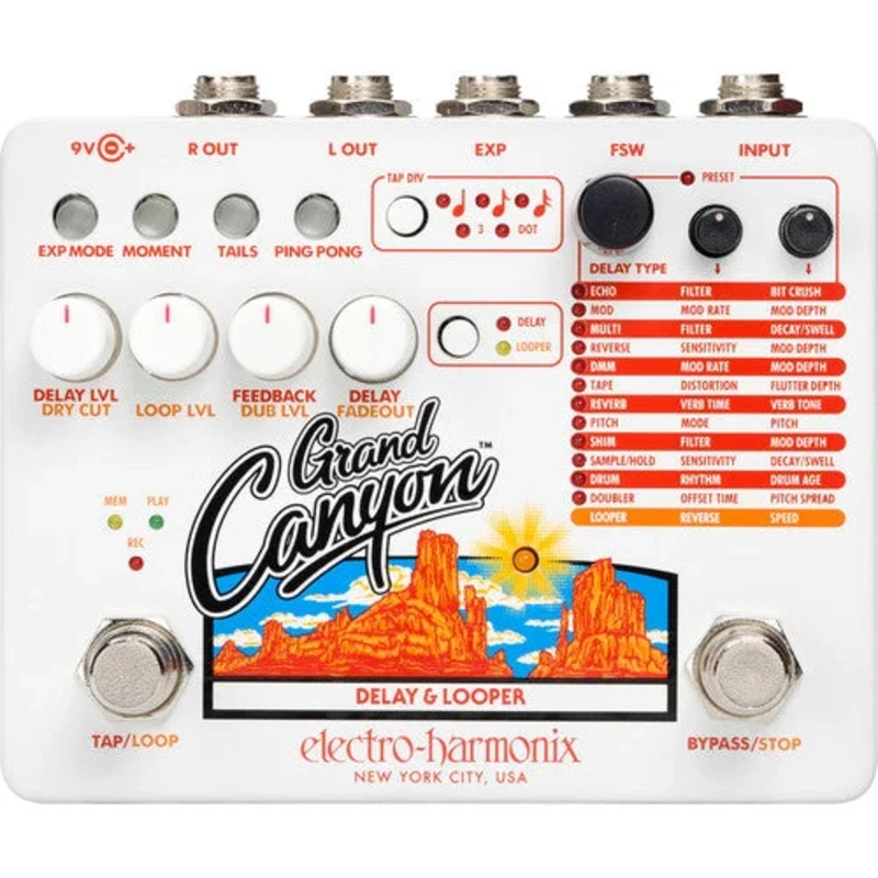 Electro-Harmonix GRAND CANYON Delay & Looper Pedal