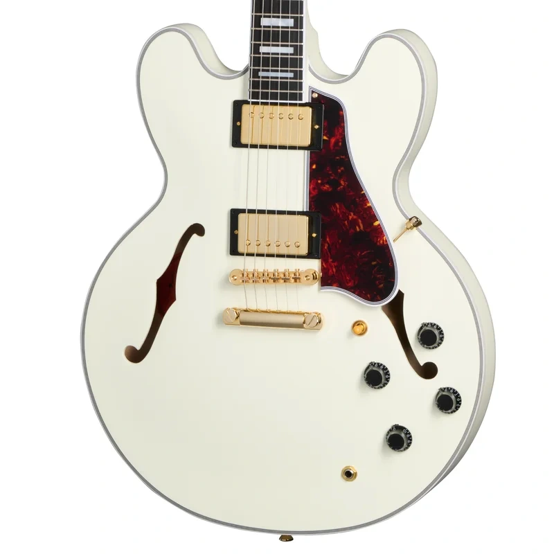 Epiphone ’59 ES-355 Electric Guitar, Classic White w/Hard Case