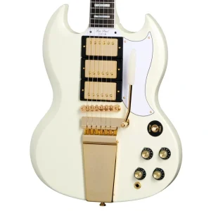 Epiphone ’63 Les Paul SG Custom Electric Guitar w/Maestro Vibrola, Classic White