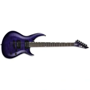 ESP LTD H3-1000 Electric Guitar in See Thru Purple Finish LH31000FMSTPSB