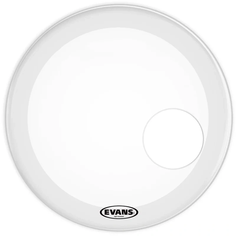 Evans 22″ EQ3 Coated White Resonant Bass Head