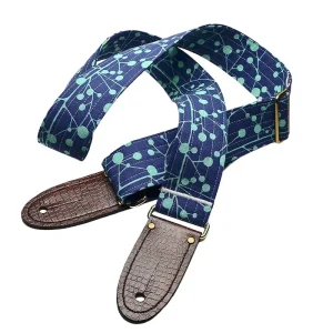 Farm Pedals Handmade Guitar Strap, No Bird, Blue