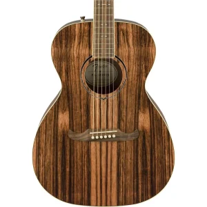 Fender 2019 Limited Edition FA-235E Concert Striped Ebony Top Laurel Guitar, Natural