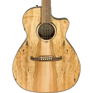 Fender 2019 Limited Edition FA-345CE Auditorium Spalted Maple Top Laurel Guitar, Natural
