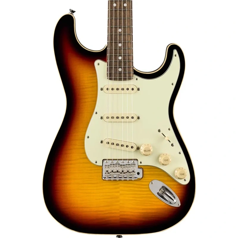 Fender Aerodyne Classic Stratocaster Flame Maple Top Rosewood, 3 Color Sunburst