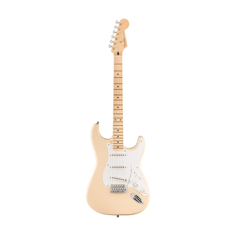 Fender Artist Jimmie Vaughan Tex Mex Stratocaster Guitar, Maple Neck, Olympic White, w/Bag
